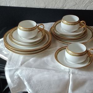 Antique Tressmann& Volt Limoges porcelain dessert/coffee set